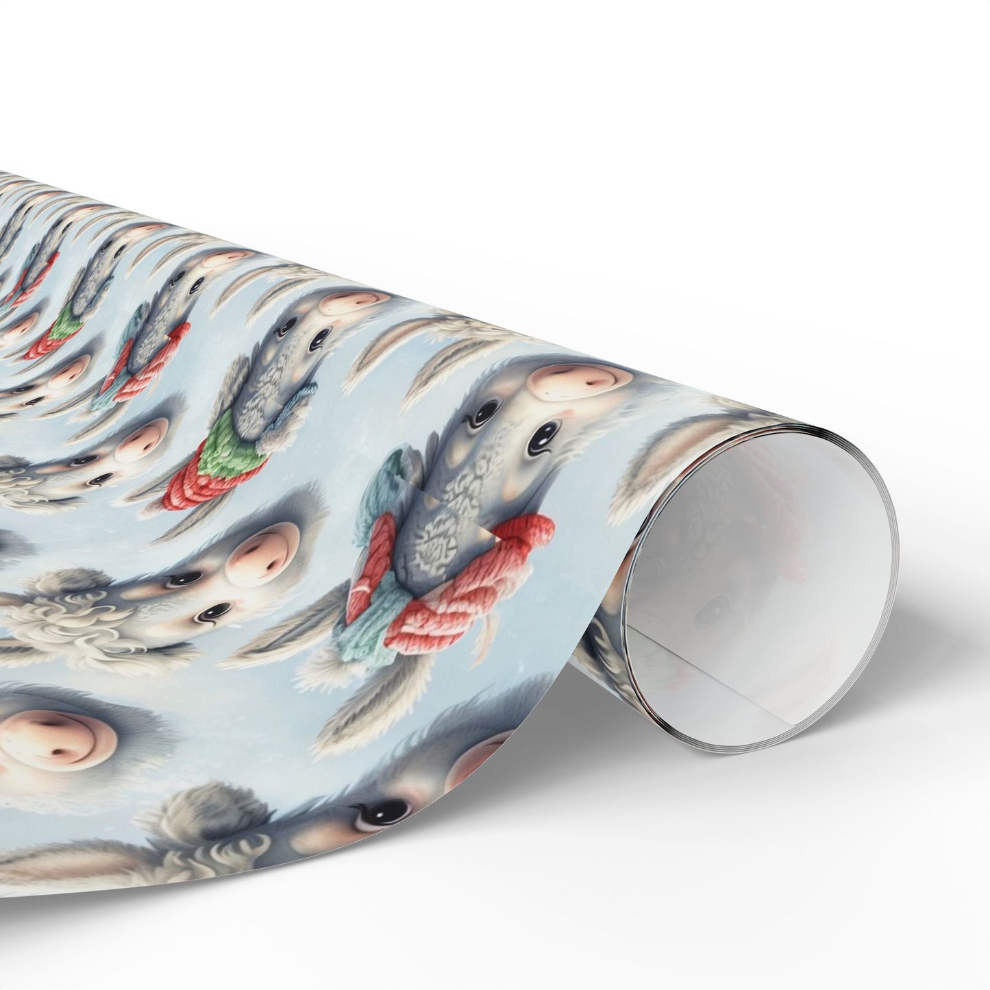 On the Farm with Donkey Wrapping Paper