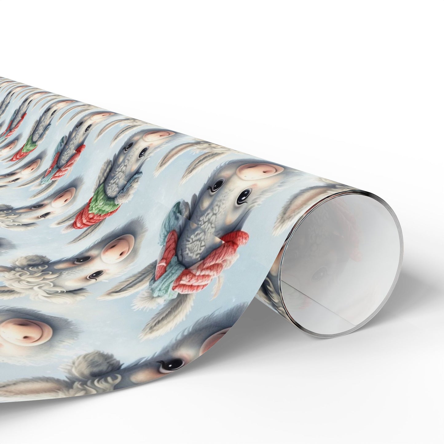 On the Farm with Donkey Wrapping Paper