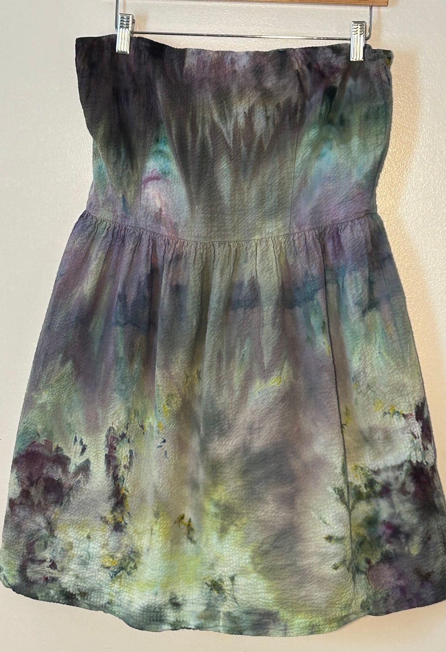 Strapless Dress Ice Dyed