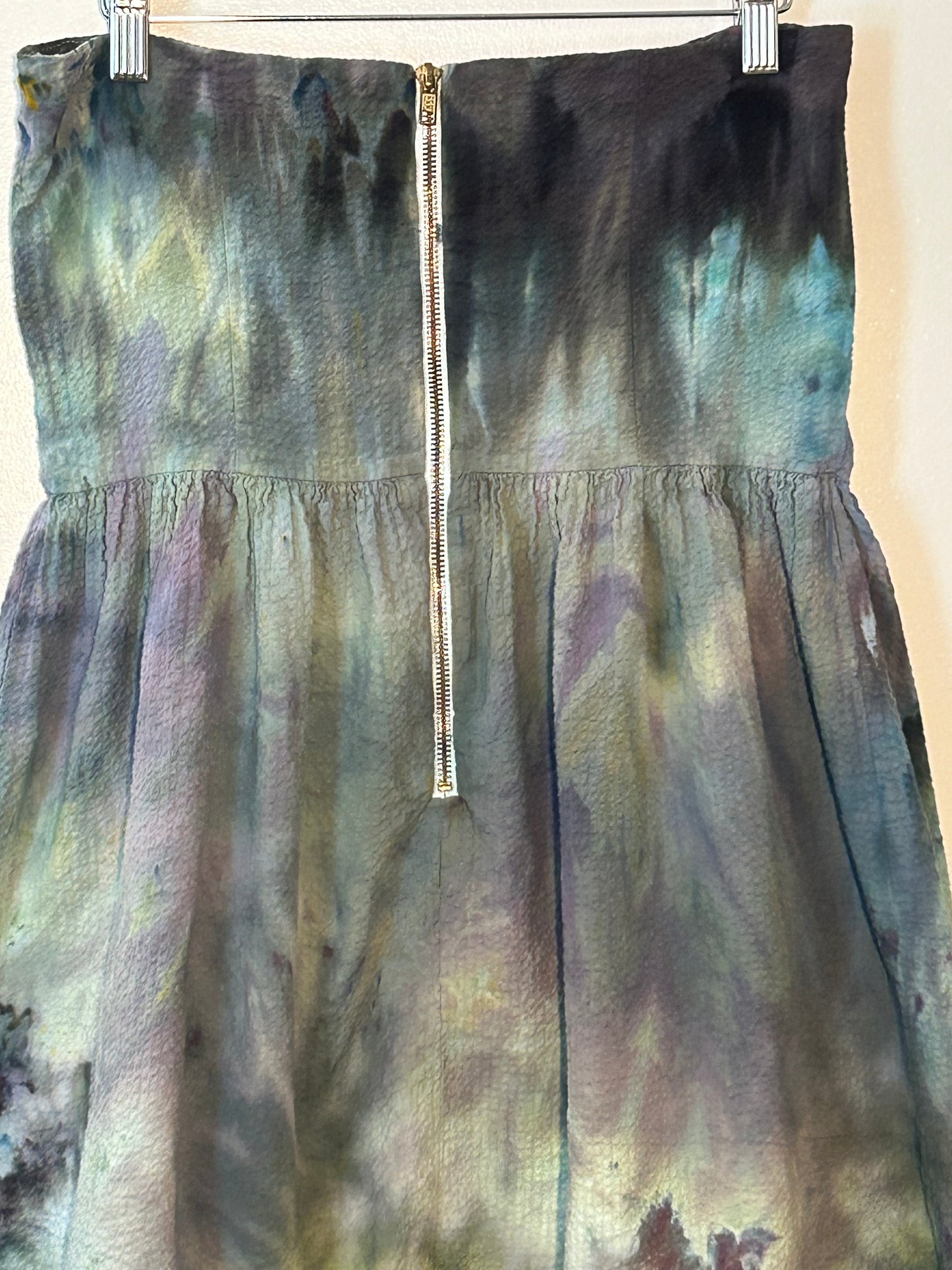 Strapless Dress Ice Dyed