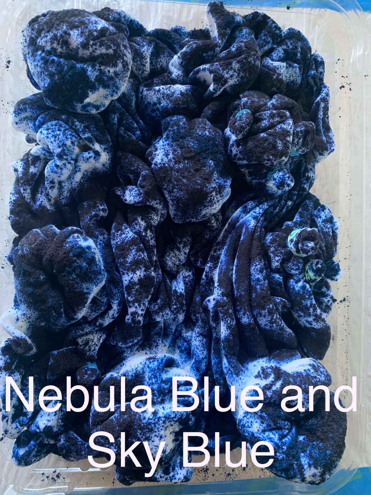 Nebula Navy and Sky Blue Ice Dye