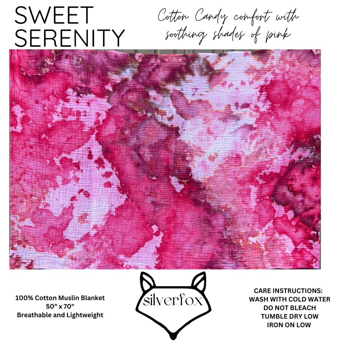 Sweet Serenity- 100% Cotton Muslin Blanket