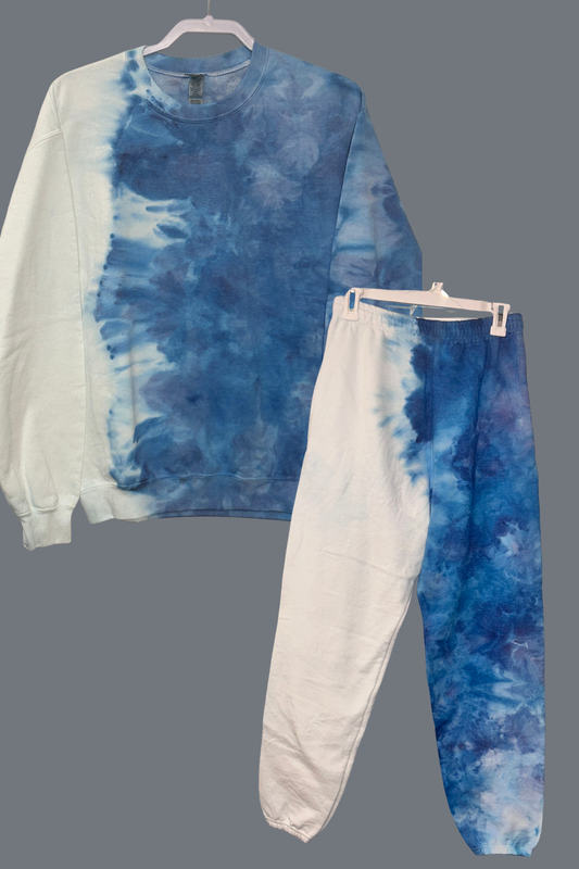 Half and Half Sweatsuit- Royal Blue