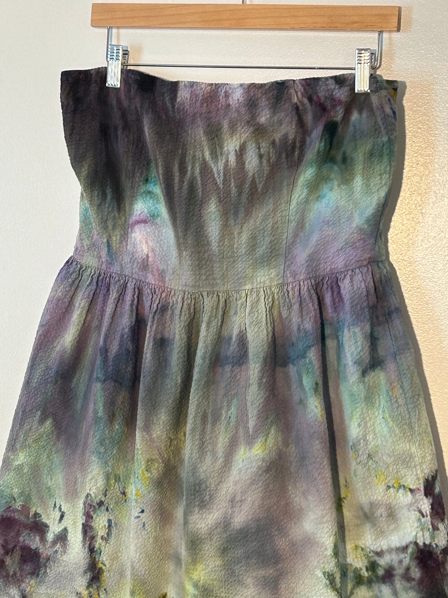 Strapless Dress Ice Dyed