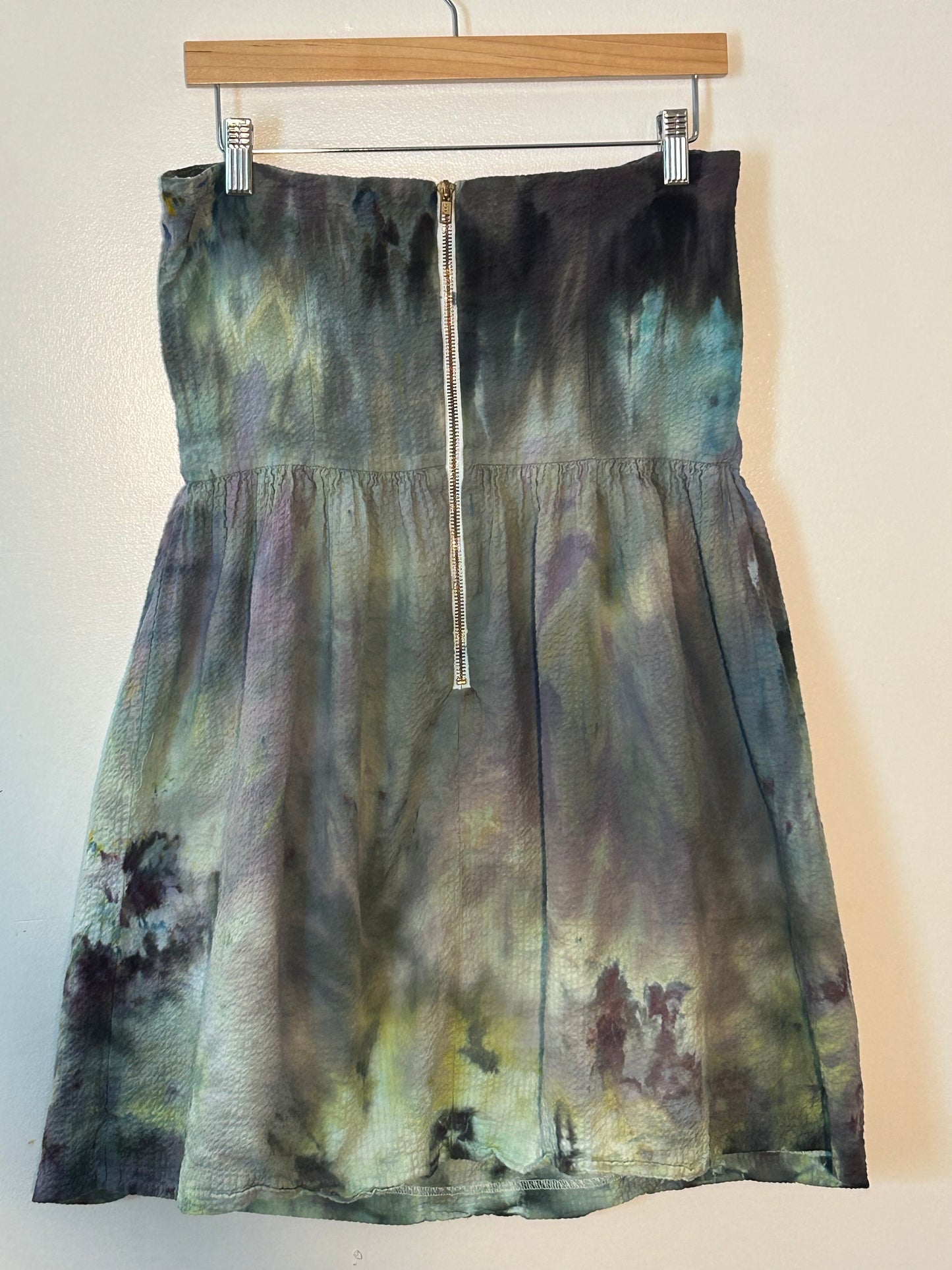 Strapless Dress Ice Dyed