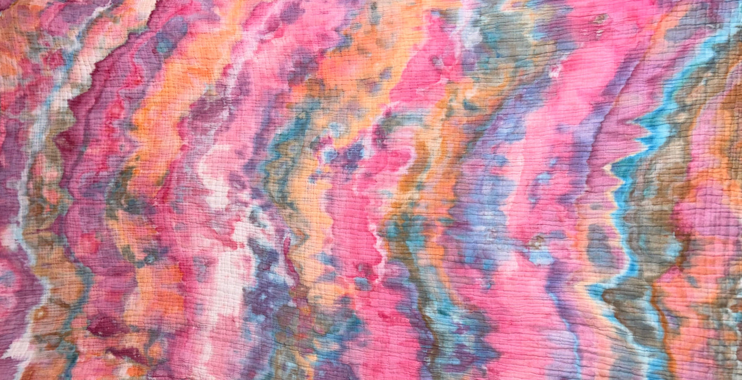 Sunset Watercolor- 100% Cotton Muslin Blanket