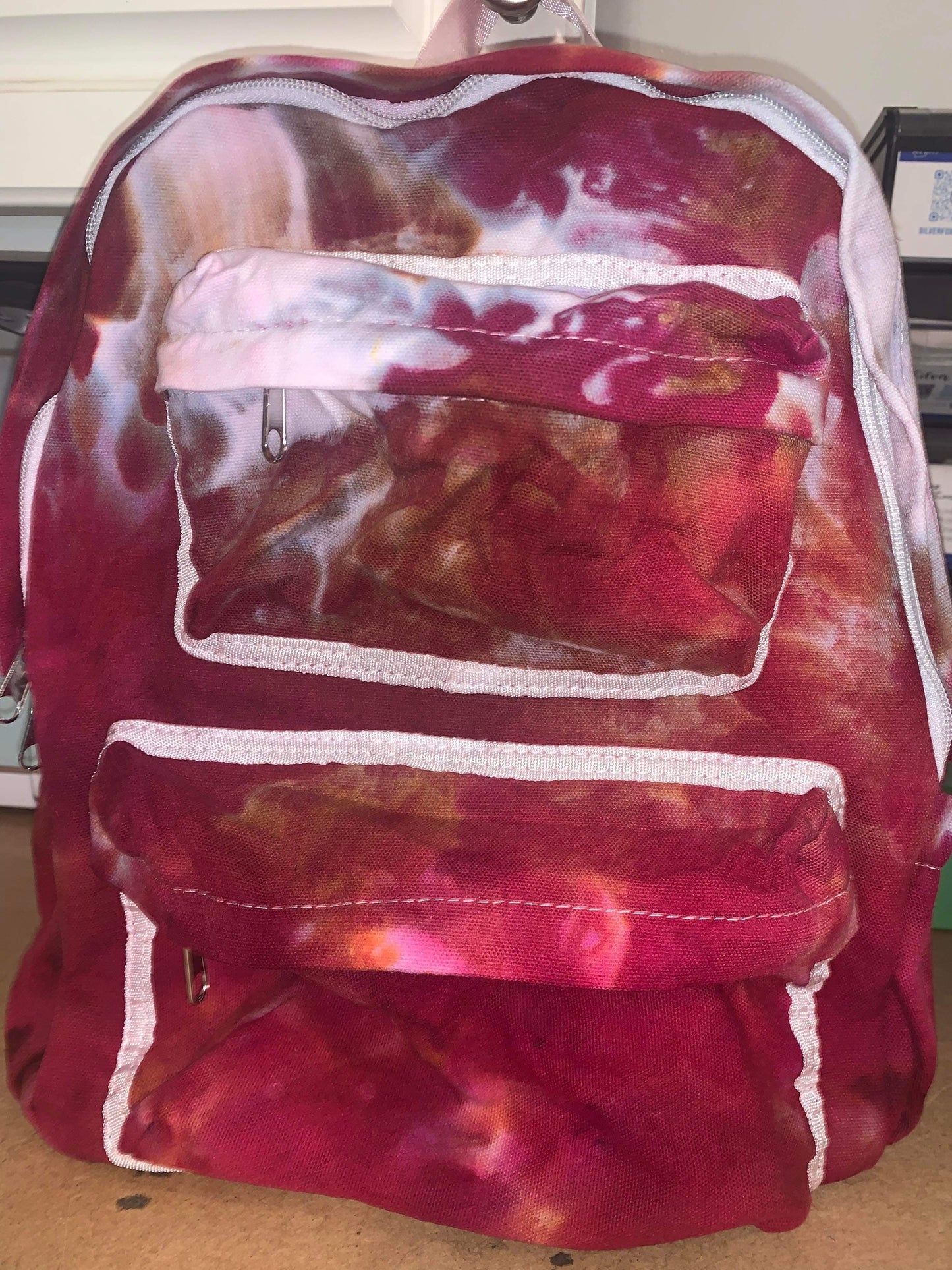 Maroon Ice Dyed Backpack