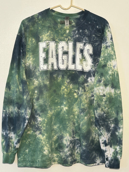 EAGLES- Green and Black Ice Dye